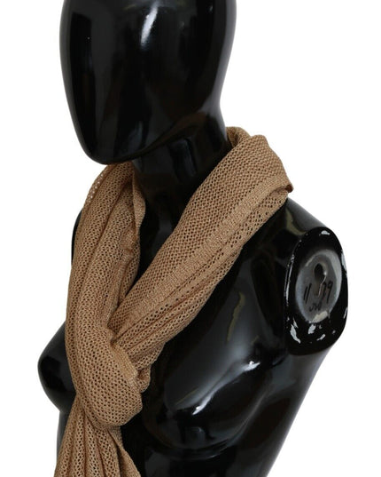 GF Ferre Brown Neck Wrap Winter Shawl Foulard Scarf