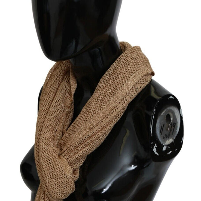 GF Ferre Brown Neck Wrap Winter Shawl Foulard Scarf