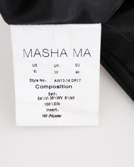 Masha Ma Black Strapless Embellished Pencil Dress