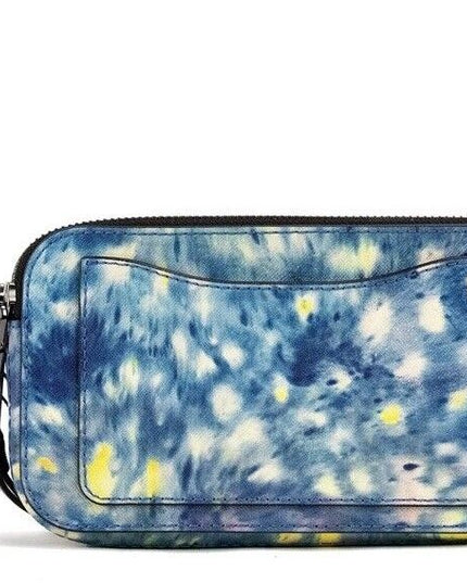 Marc Jacobs The Snapshot bag Watercolor Blue Printed Leather Shoulder Bag Purse