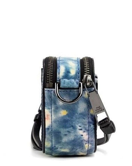 Marc Jacobs The Snapshot bag Watercolor Blue Printed Leather Shoulder Bag Purse