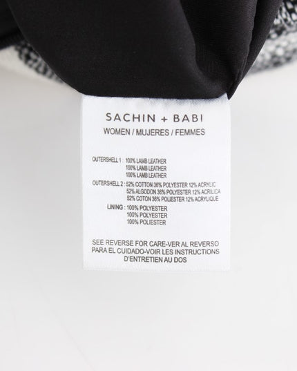 Sachin & Babi Gray Black Liza Leather Straight Pencil