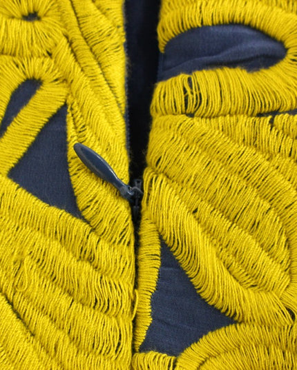 Sachin & Babi Blue Yellow Strapless Bubble Mini Shift Dress