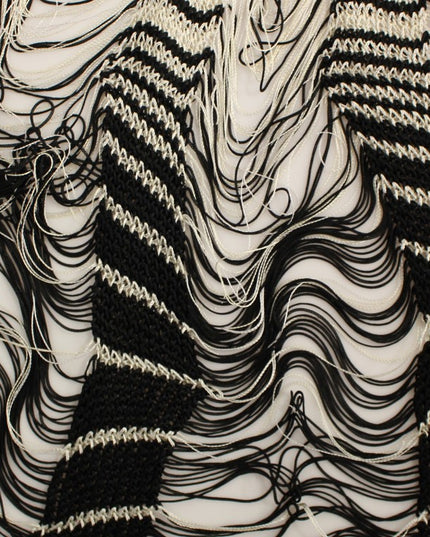 Alice Palmer White Black Knitted Assymetrical Skirt