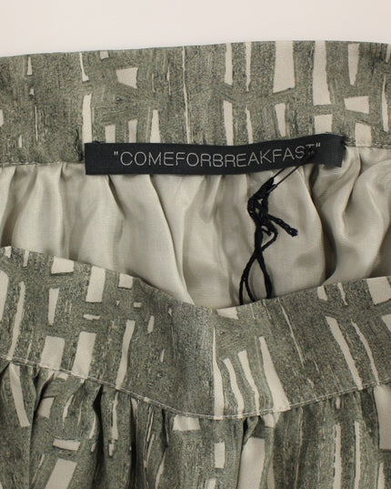 Comeforbreakfast Gray Mini Short A-Line Skirt