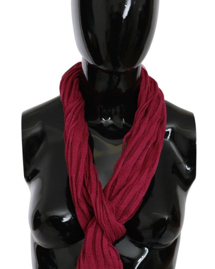 John Galliano Bordeaux Neck Wrap Shawl Foulard Scarf