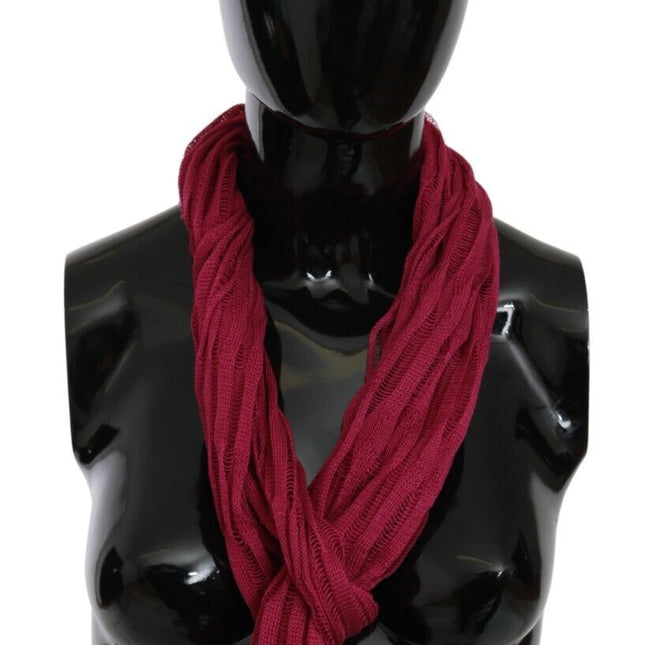 John Galliano Bordeaux Neck Wrap Shawl Foulard Scarf
