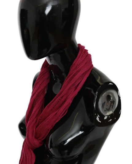 John Galliano Bordeaux Neck Wrap Shawl Foulard Scarf
