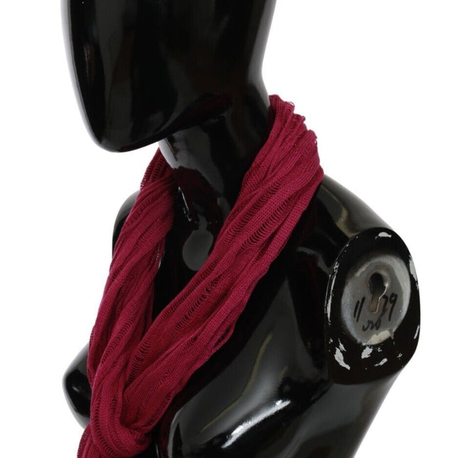 John Galliano Bordeaux Neck Wrap Shawl Foulard Scarf
