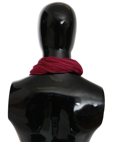 John Galliano Bordeaux Neck Wrap Shawl Foulard Scarf
