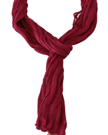 John Galliano Bordeaux Neck Wrap Shawl Foulard Scarf