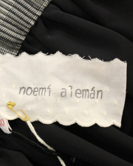 NOEMI ALEMÁN Gray Checkered Wool Shorts Skirt