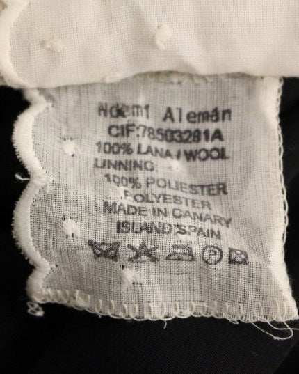 NOEMI ALEMÁN Gray Checkered Wool Shorts Skirt