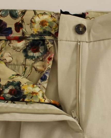 Dolce & Gabbana Beige Cotton Chinos Pants
