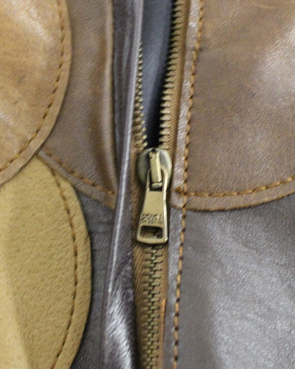 Dolce & Gabbana Brown Patchwork Leather Straight Skirt