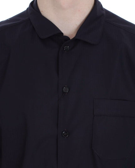 Dolce & Gabbana Purple Striped Cotton Pajama Lounge Shirt