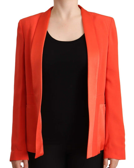 CO|TE Orange Long Sleeves Acetate Blazer Pocket Overcoat Jacket