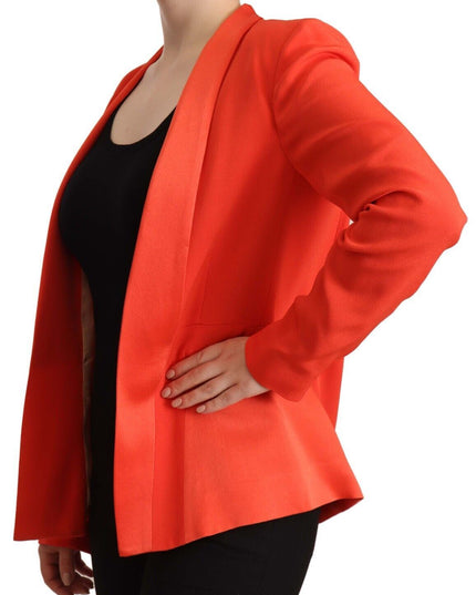 CO|TE Orange Long Sleeves Acetate Blazer Pocket Overcoat Jacket