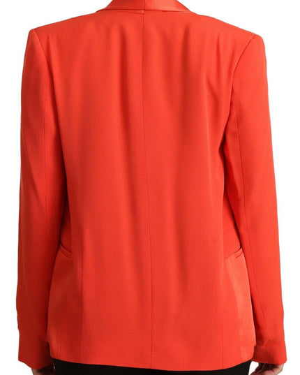 CO|TE Orange Long Sleeves Acetate Blazer Pocket Overcoat Jacket