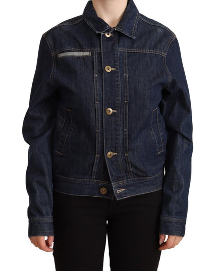 Master Coat Dark Blue Button Down Long Sleeves Denim Jacket