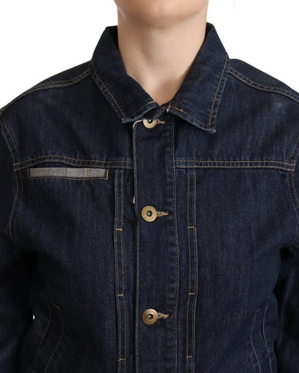 Master Coat Dark Blue Button Down Long Sleeves Denim Jacket