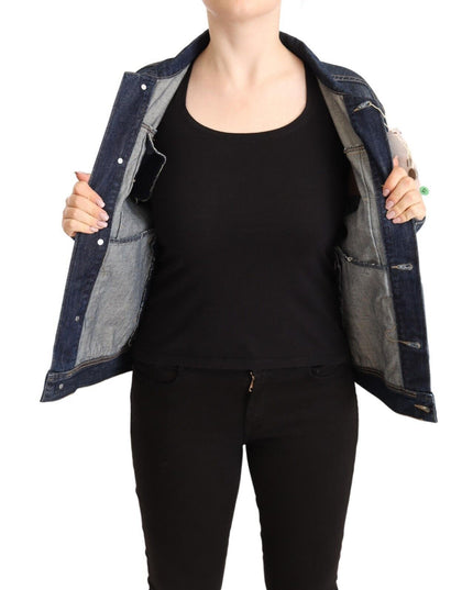 Master Coat Dark Blue Button Down Long Sleeves Denim Jacket