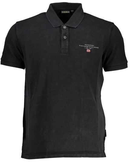 Napapijri Black Cotton Polo Shirt