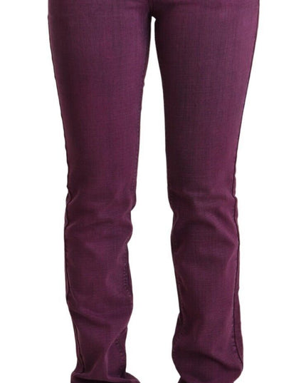 Costume National Purple Cotton Stretch Slim Fit Denim Jeans