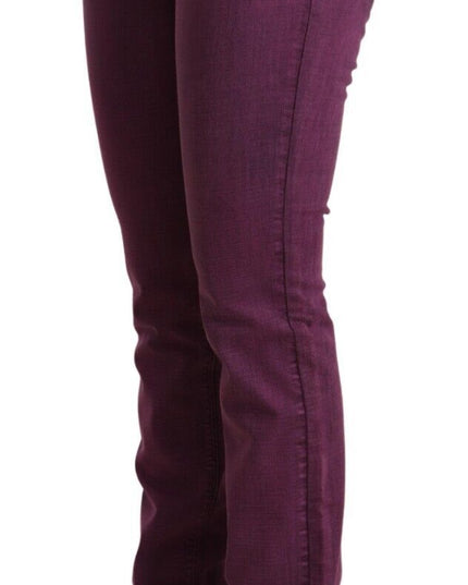 Costume National Purple Cotton Stretch Slim Fit Denim Jeans