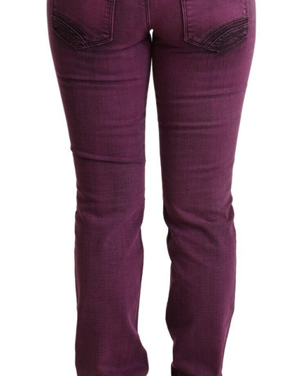Costume National Purple Cotton Stretch Slim Fit Denim Jeans