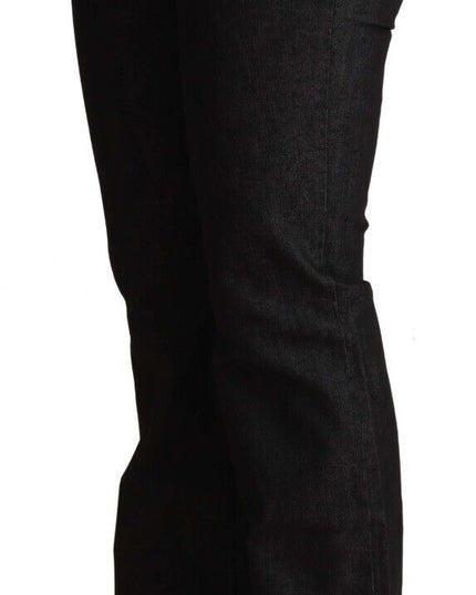 Costume National Black Cotton Low Waist Skinny Jeans