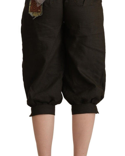 GF Ferre Brown Viscose Cropped Harem Pants