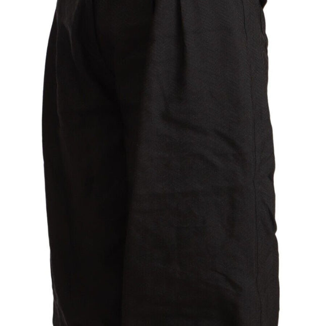 GF Ferre Black Viscose Cropped Harem Pants
