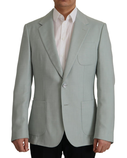 Dolce & Gabbana Light Green Cashmere Silk Blazer