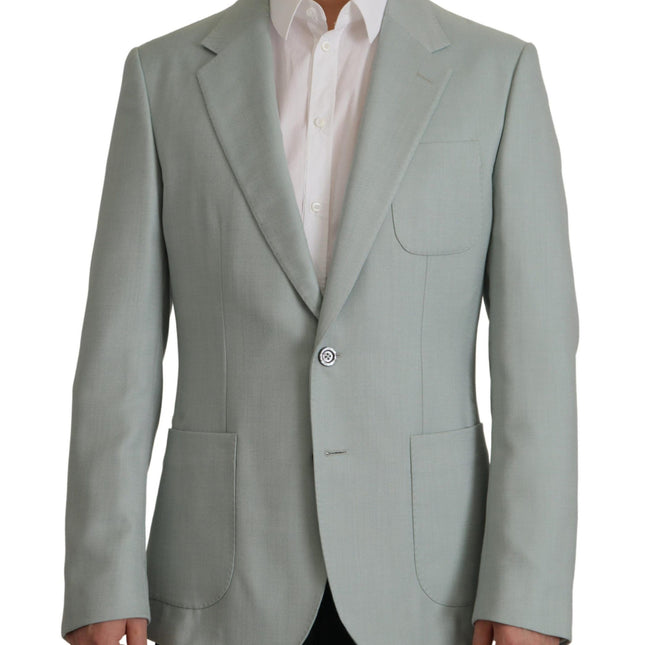 Dolce & Gabbana Light Green Cashmere Silk Blazer