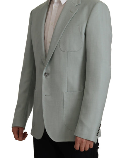 Dolce & Gabbana Light Green Cashmere Silk Blazer