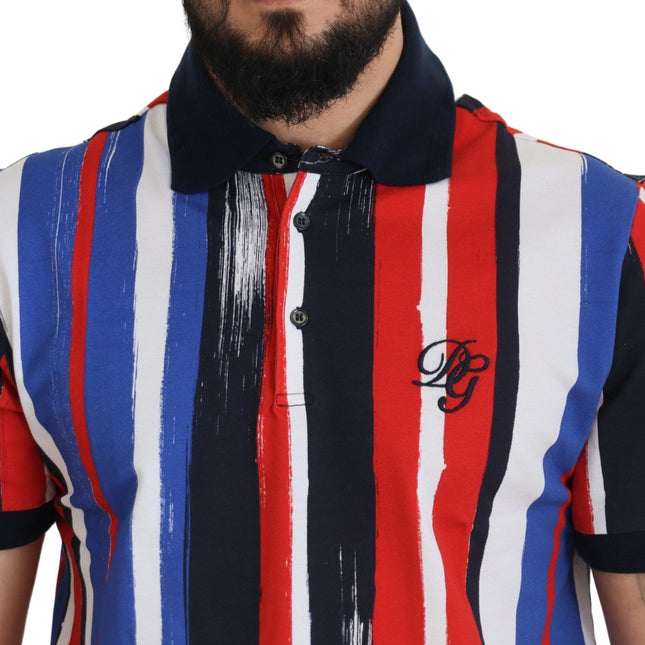 Dolce & Gabbana Multicolor Cotton Polo Top T-shirt