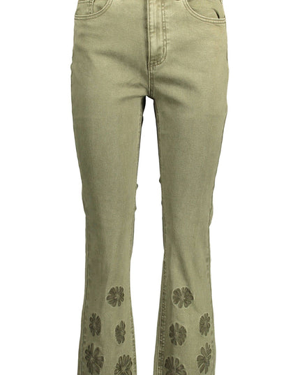 Desigual Green Cotton Jeans & Pants