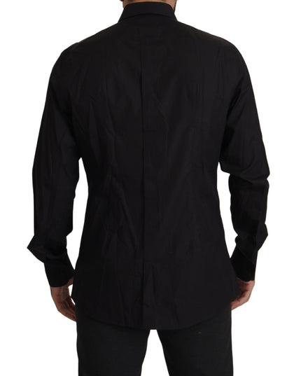 Dolce & Gabbana Black GOLD Slim Fit Tuxedo Dress Shirt