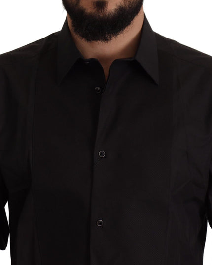Dolce & Gabbana Black GOLD Slim Fit Tuxedo Dress Shirt