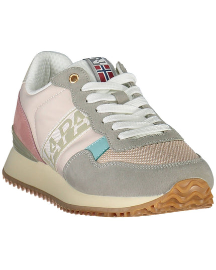 Napapijri Chic Pink Laced Sneakers with Logo Detail