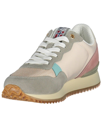 Napapijri Chic Pink Laced Sneakers with Logo Detail