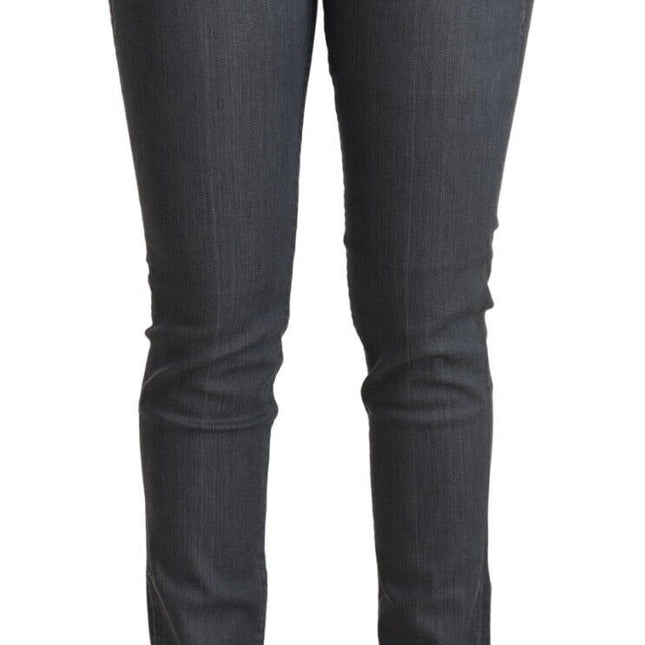 Levi's Gray Cotton Low Waist Skinny Denim Jeans