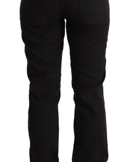 Just Cavalli Black Mid Waist Denim Cotton Skinny Jeans