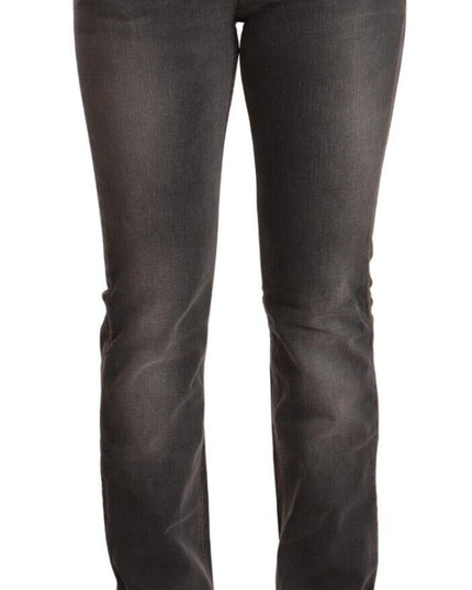 Costume National Gray Washed Low Waist Straight Denim Jeans