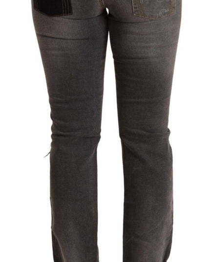 Costume National Gray Washed Low Waist Straight Denim Jeans