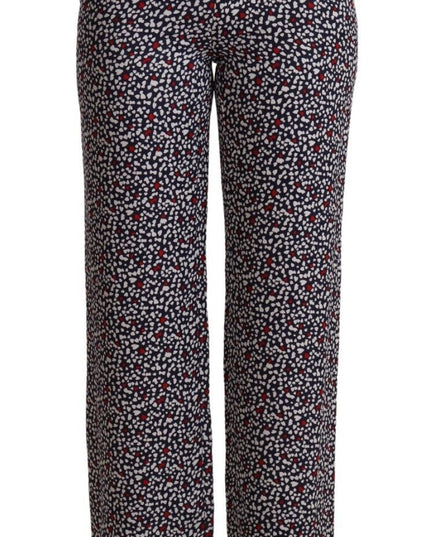 Michael Kors Black High Waist Printed Straight Pants