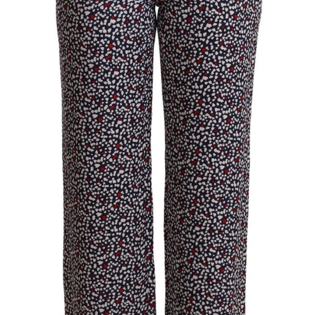 Michael Kors Black High Waist Printed Straight Pants
