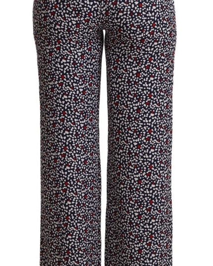 Michael Kors Black High Waist Printed Straight Pants