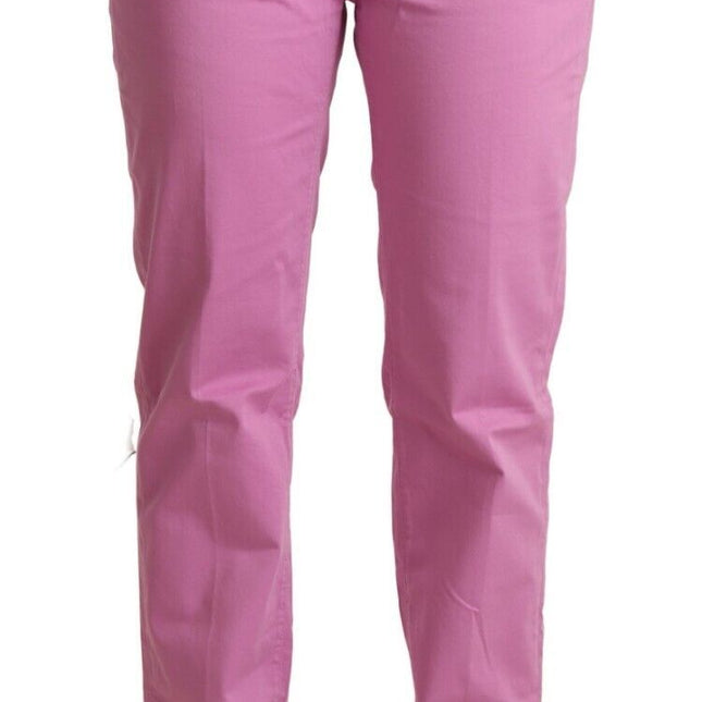 Jacob Cohen Pink Cotton Low Waist Denim Tapered Jeans